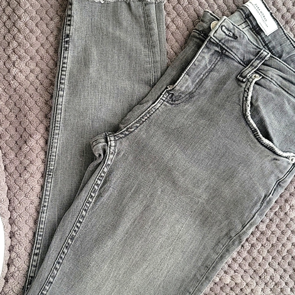 Zara black denim size 10